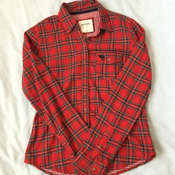 Abercrombie & Fitch Tops - Abercrombie Red Plaid Flannel